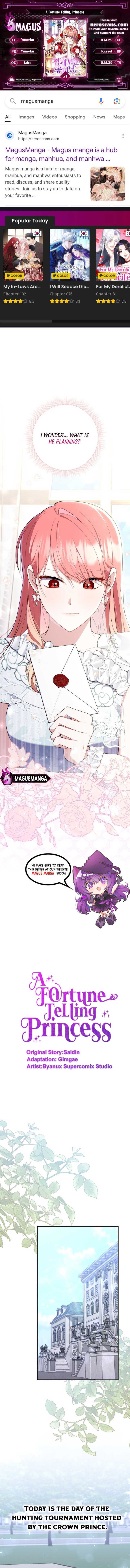 Read A Fortune-Telling Princess Manga Online