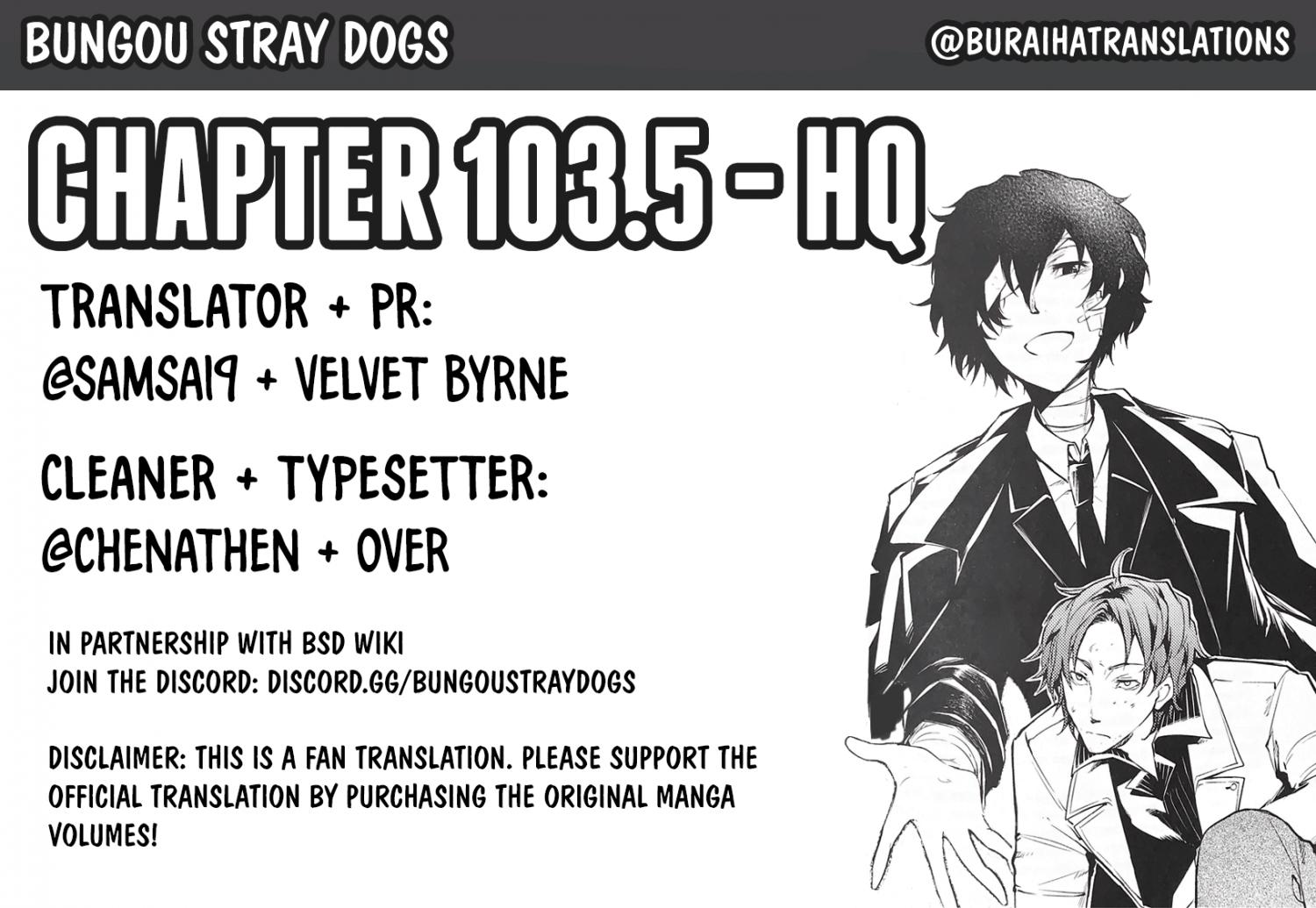 Read Bungou Stray Dogs Manga Online