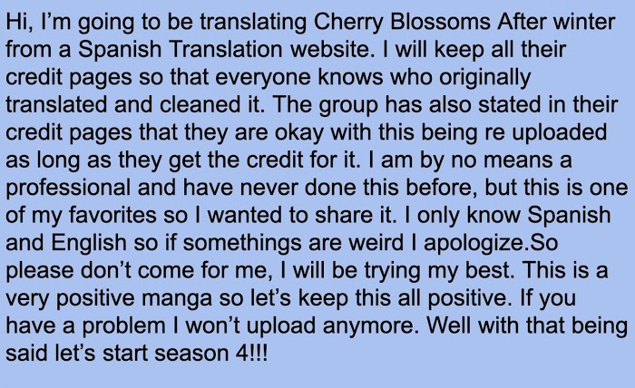 Read Cherry Blossoms After Winter Manga Online