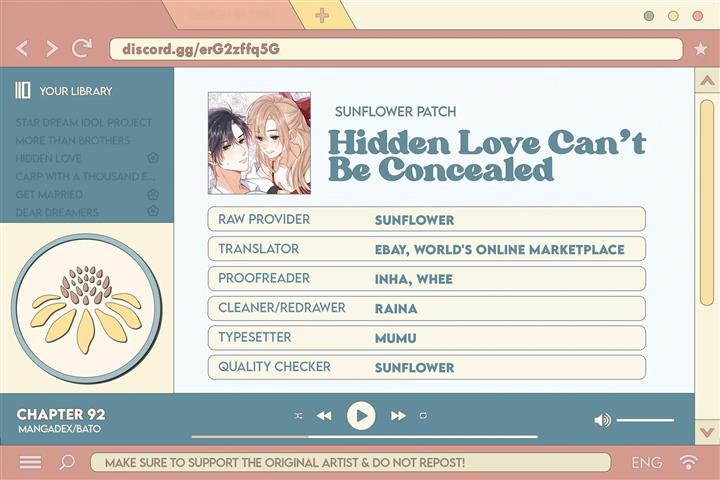 Read Hidden Love Can't Be Concealed Manga Online