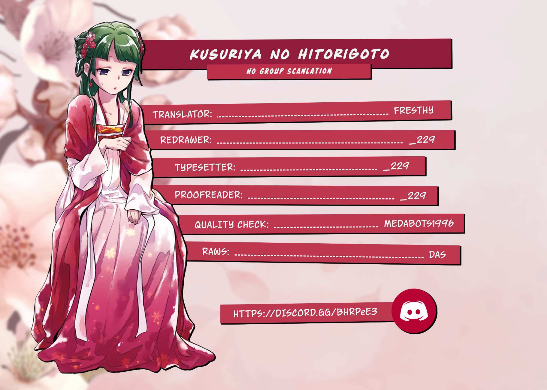 Read Kusuriya No Hitorigoto Manga Online