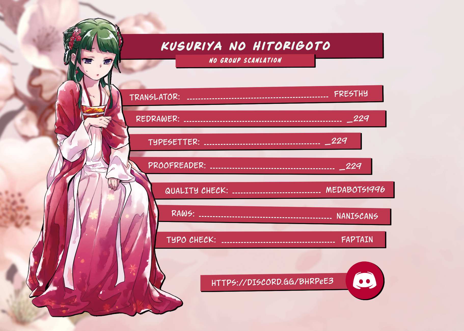 Read Kusuriya No Hitorigoto Manga Online