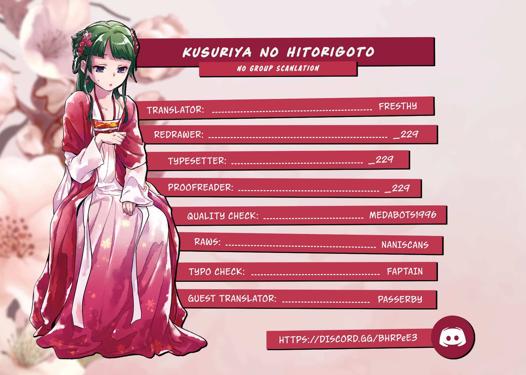 Read Kusuriya No Hitorigoto Manga Online