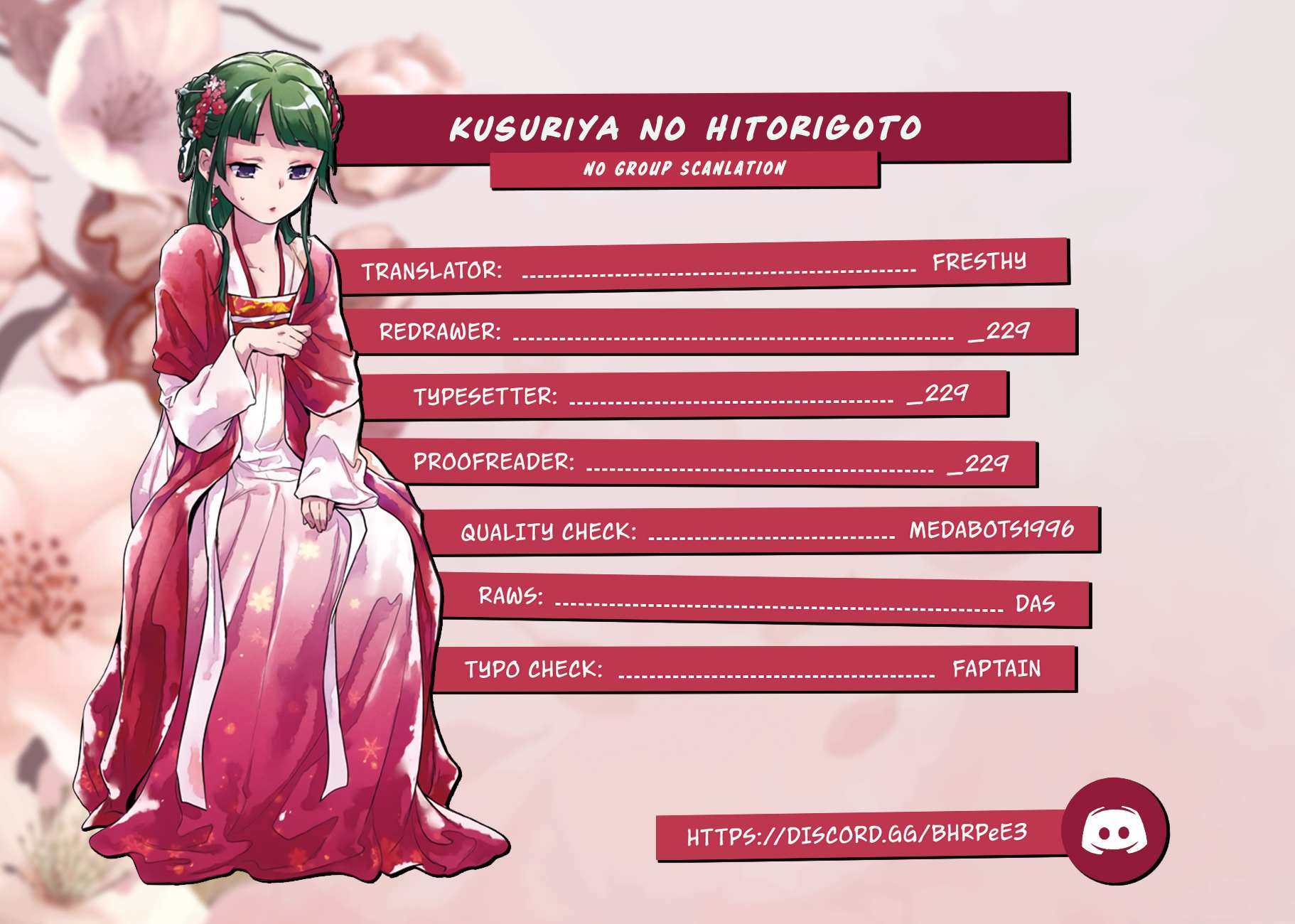 Read Kusuriya No Hitorigoto Manga Online