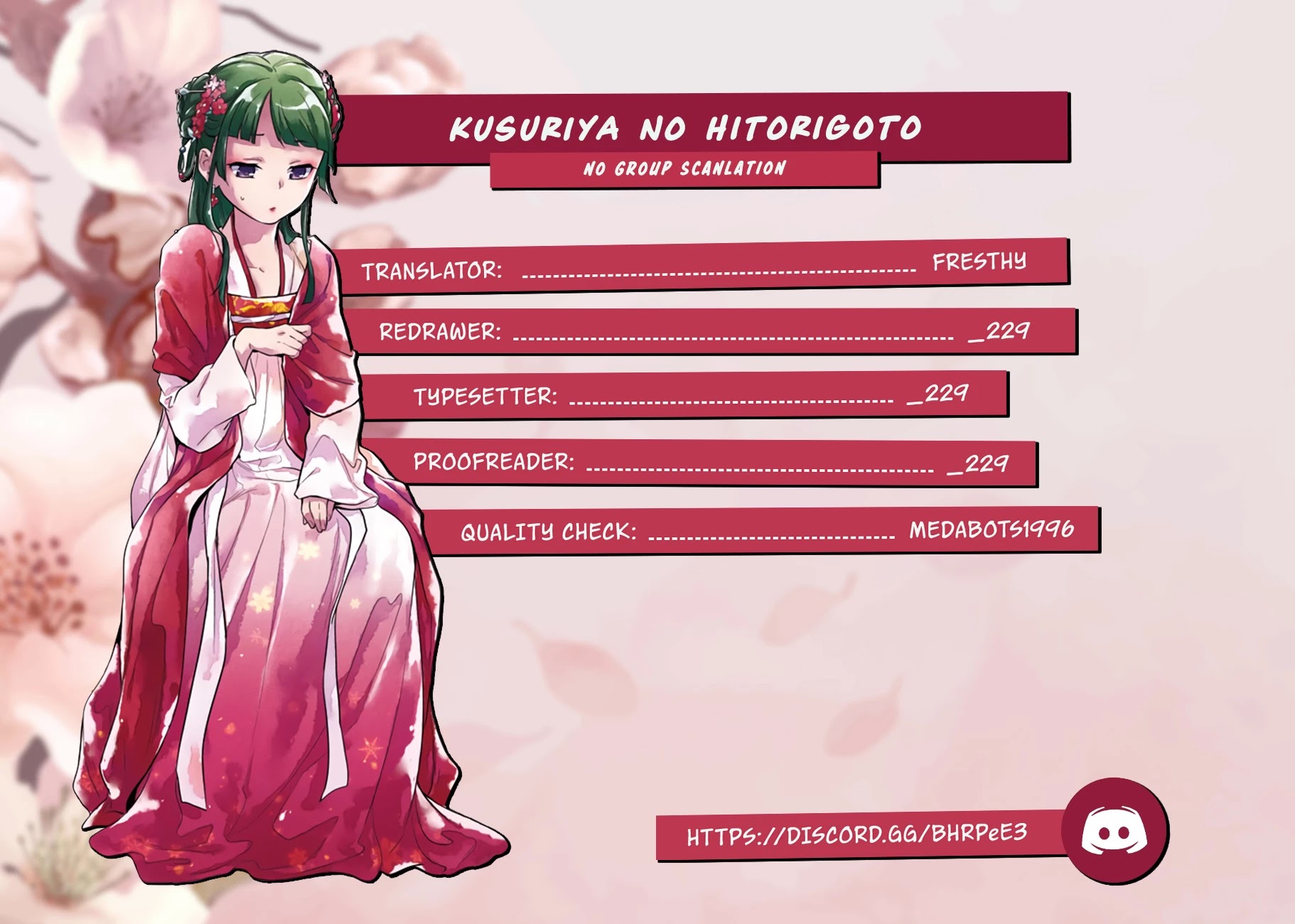 Read Kusuriya No Hitorigoto Manga Online