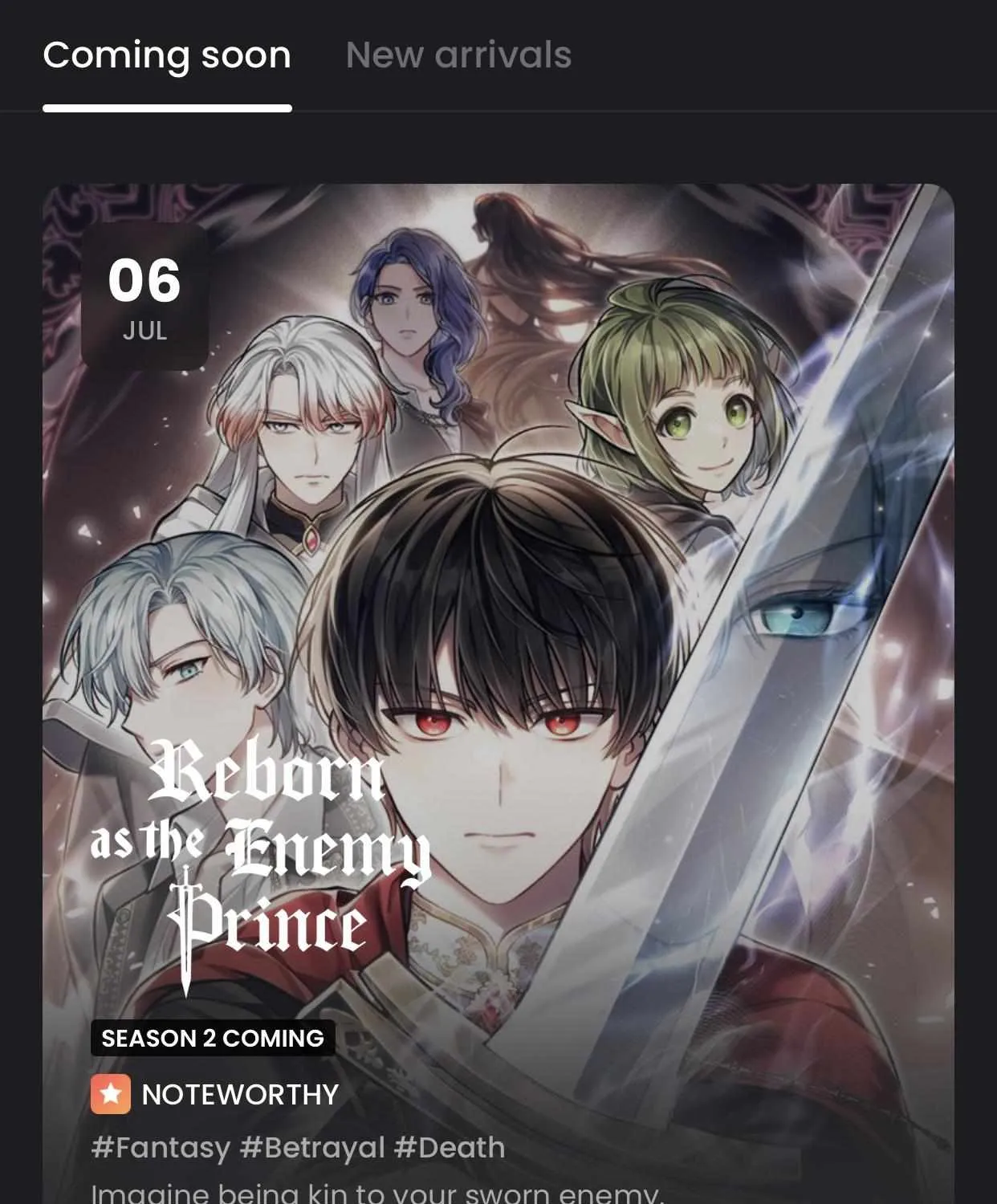 Read Reborn as the Enemy Prince Manga Online